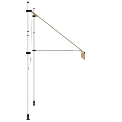 vidaXL Manual Retractable Awning 200 cm Orange and White Stripes