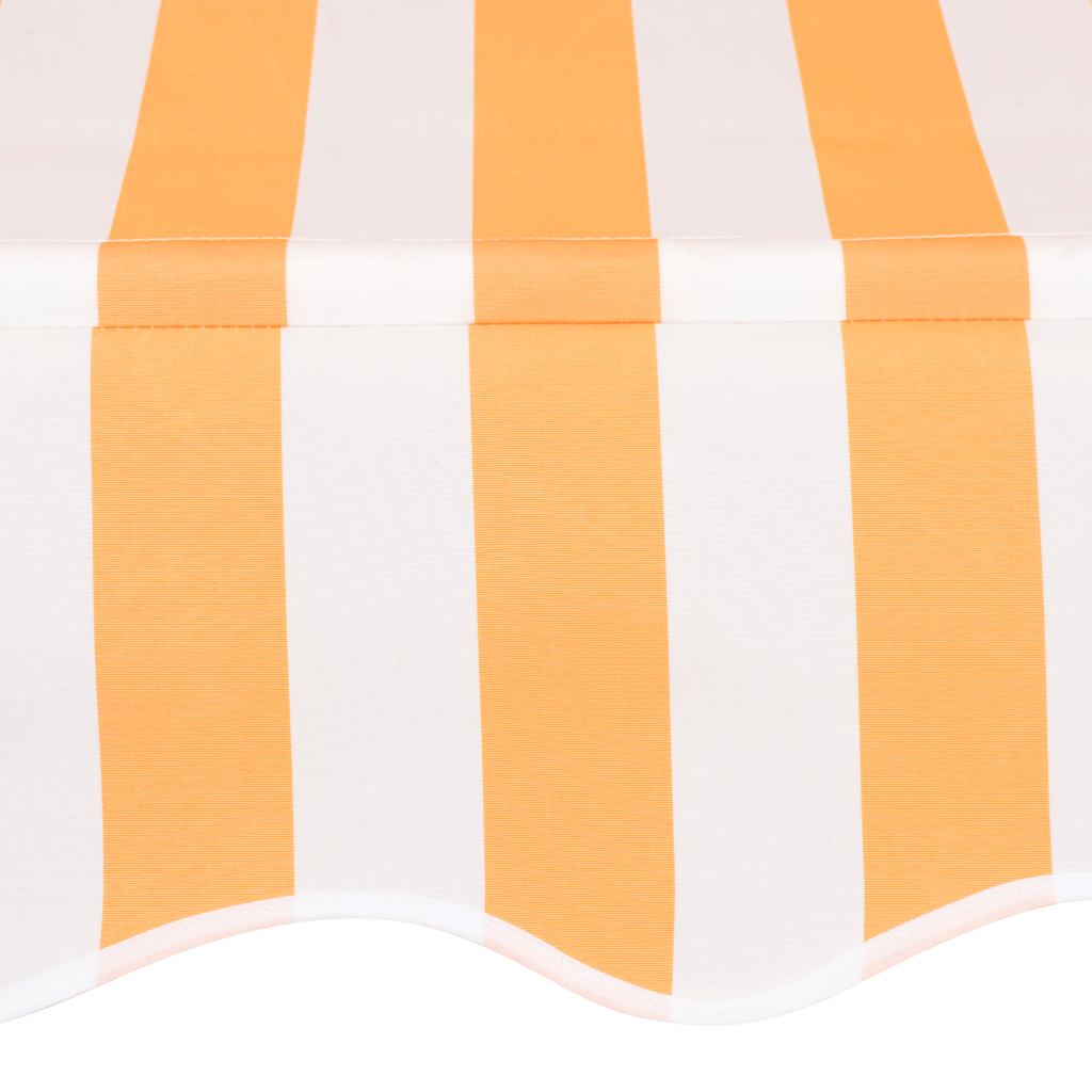 vidaXL Manual Retractable Awning 250 cm Orange and White Stripes