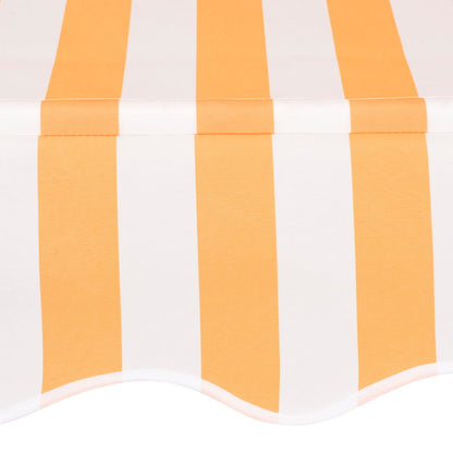 vidaXL Manual Retractable Awning 250 cm Orange and White Stripes