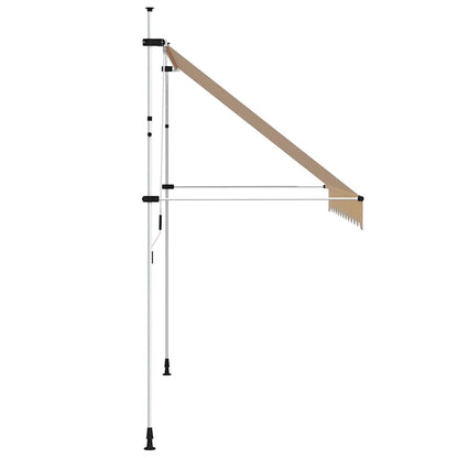 vidaXL Manual Retractable Awning 300 cm Orange and White Stripes