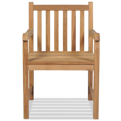vidaXL Outdoor Chair | Set of 2 | Brown | Solid Teak Wood | Standard | Durable