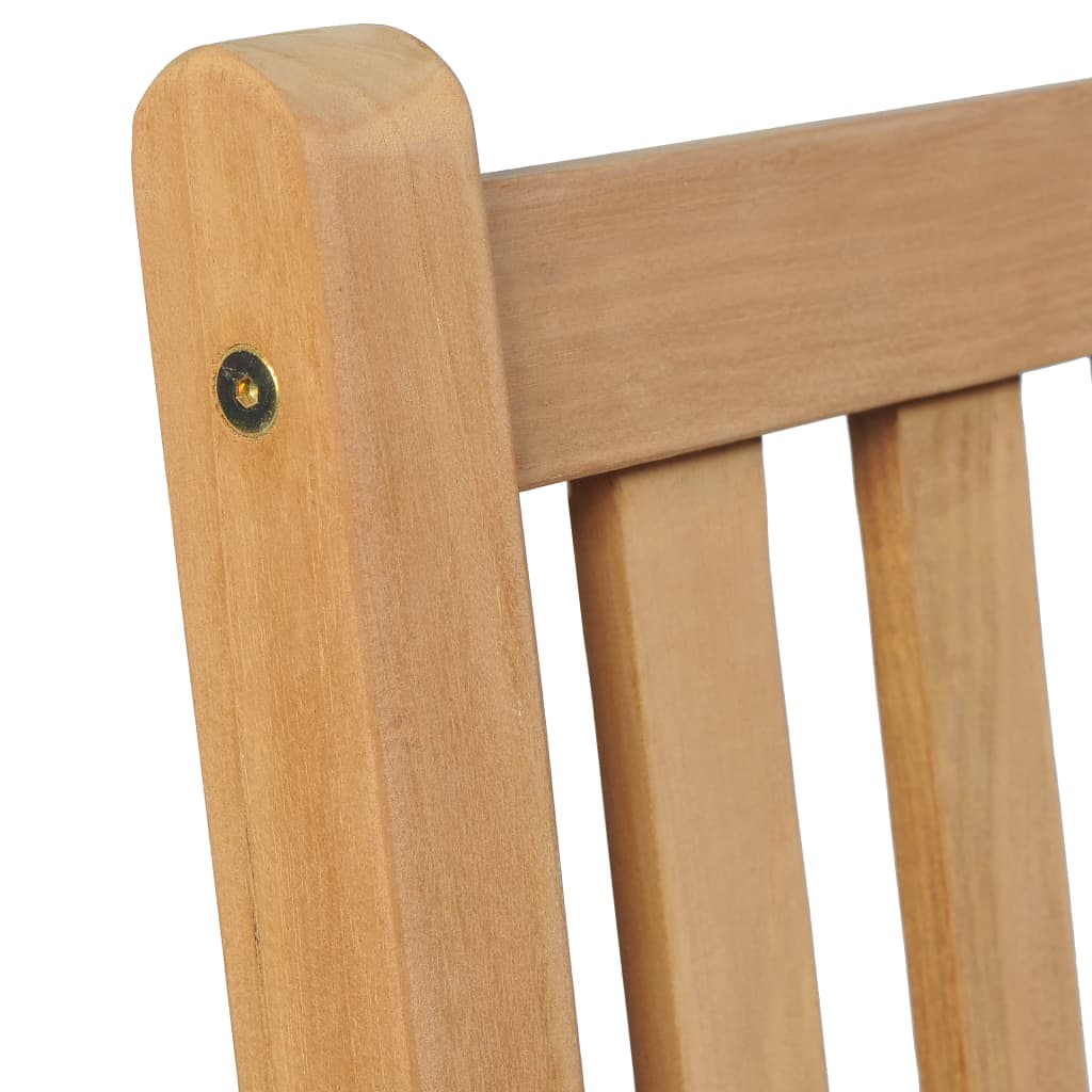vidaXL Outdoor Chair | Set of 2 | Brown | Solid Teak Wood | Standard | Durable