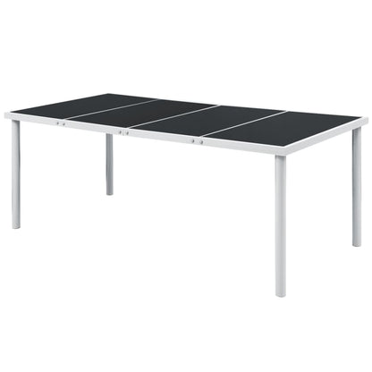 43307 vidaXL Garden Table 190x90x74 cm Black Steel