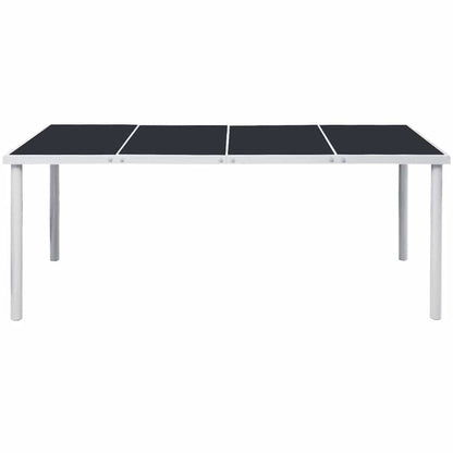 43307 vidaXL Garden Table 190x90x74 cm Black Steel