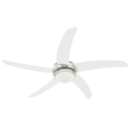vidaXL Ornate Ceiling Fan with Light 128 cm White