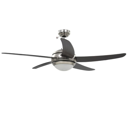 vidaXL Ornate Ceiling Fan with Light 128 cm Brown