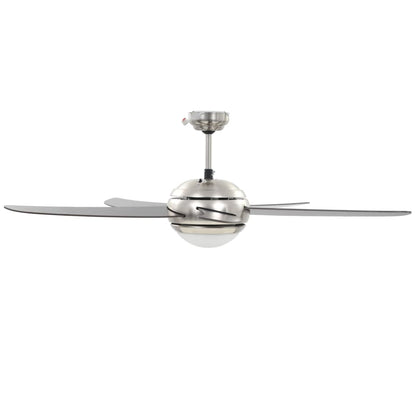vidaXL Ornate Ceiling Fan with Light 128 cm Brown