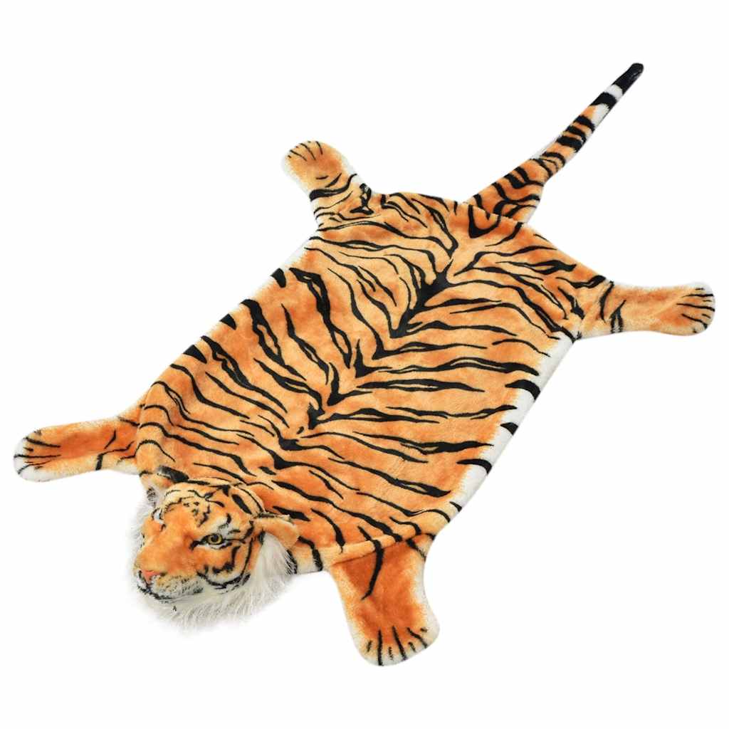 80168 vidaXL Tiger Carpet Plush 144 cm Brown