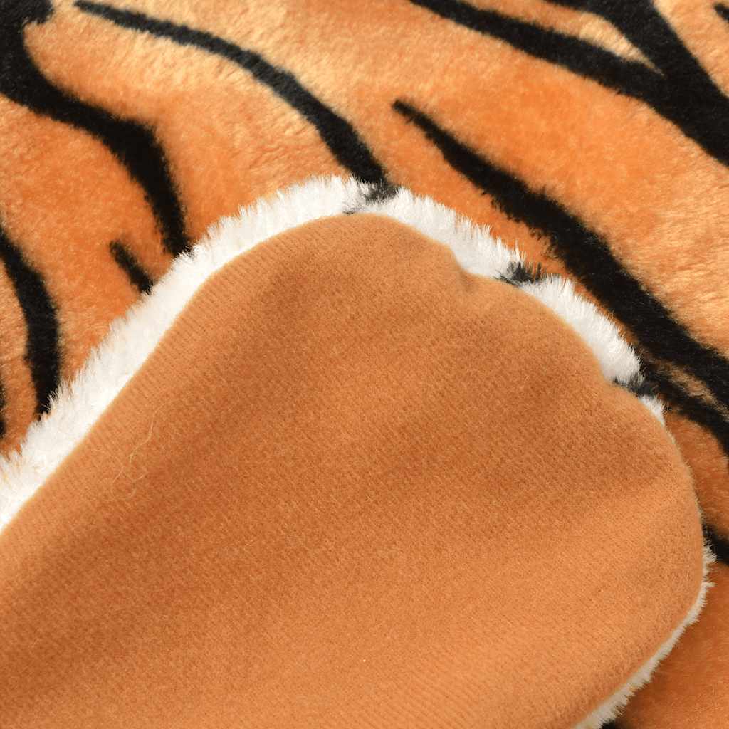 80168 vidaXL Tiger Carpet Plush 144 cm Brown