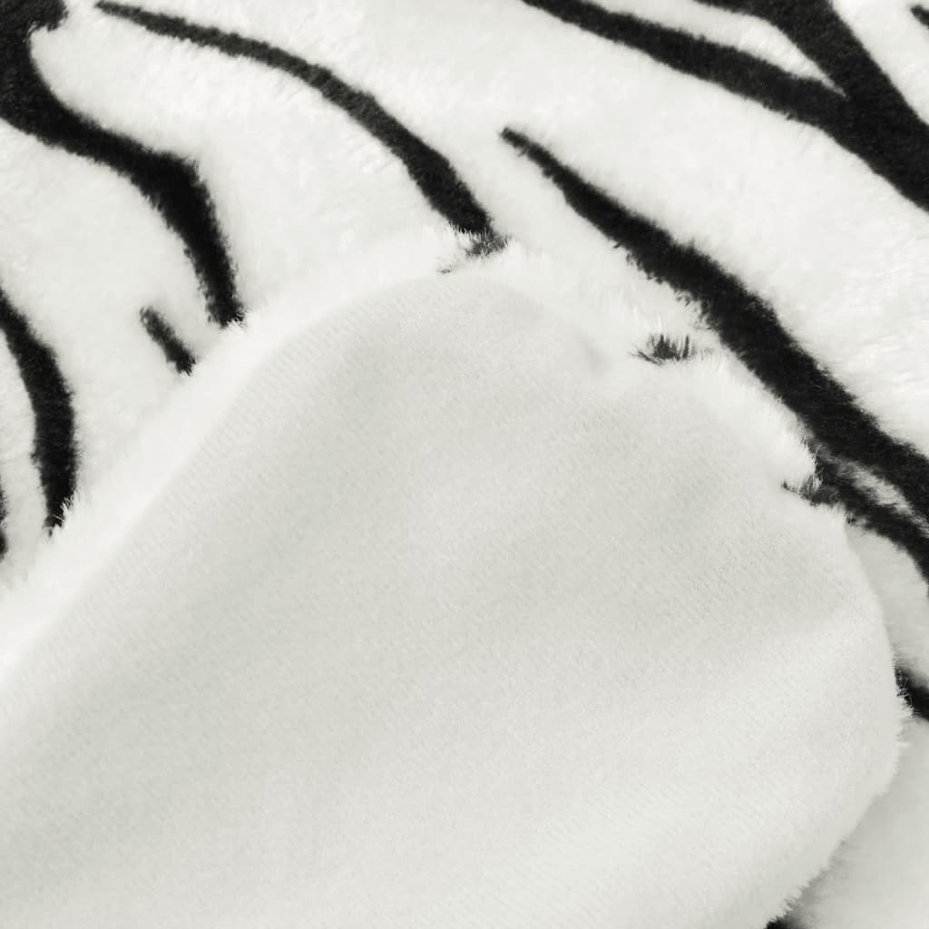 vidaXL Tiger Carpet Plush 144 cm White