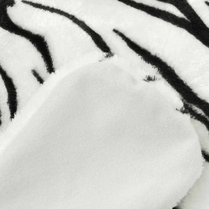 80169 vidaXL Tiger Carpet Plush 144 cm White