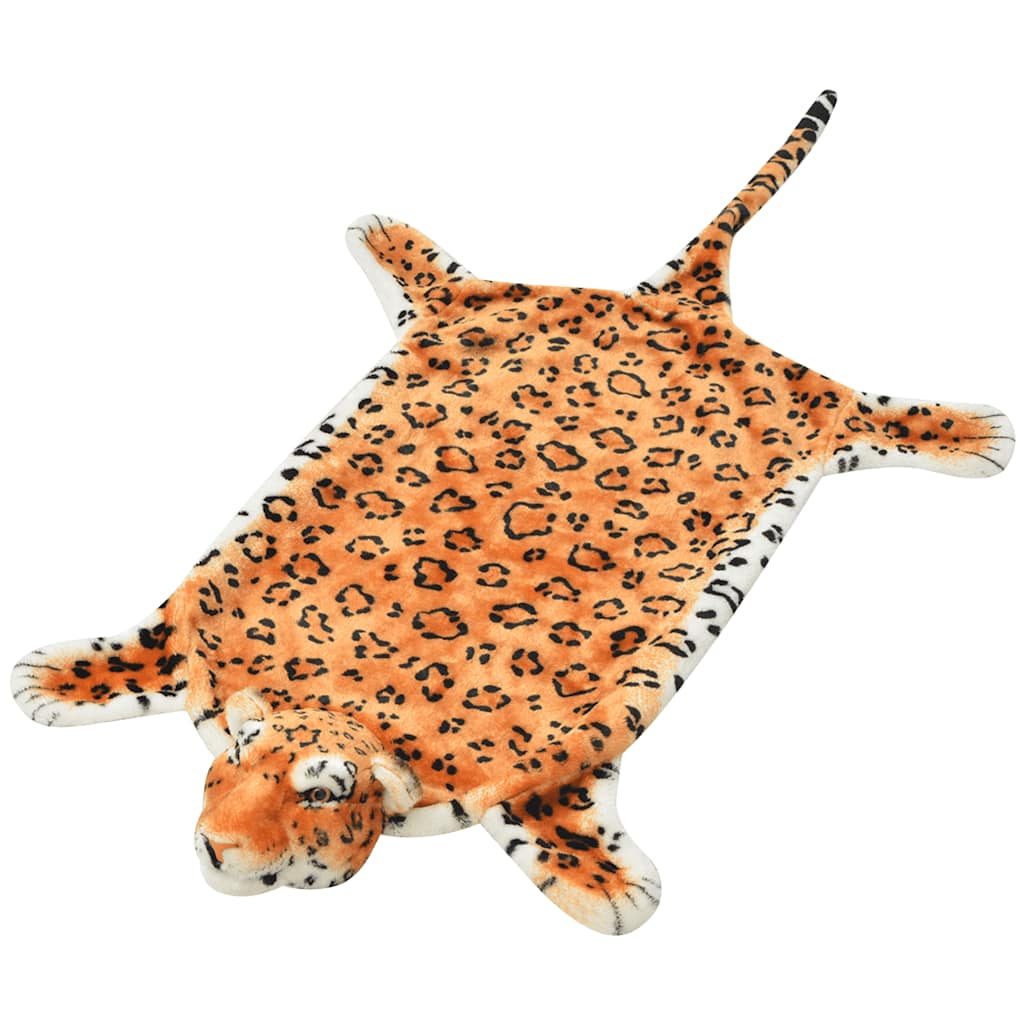 80170 vidaXL Leopard Carpet Plush 139 cm Brown