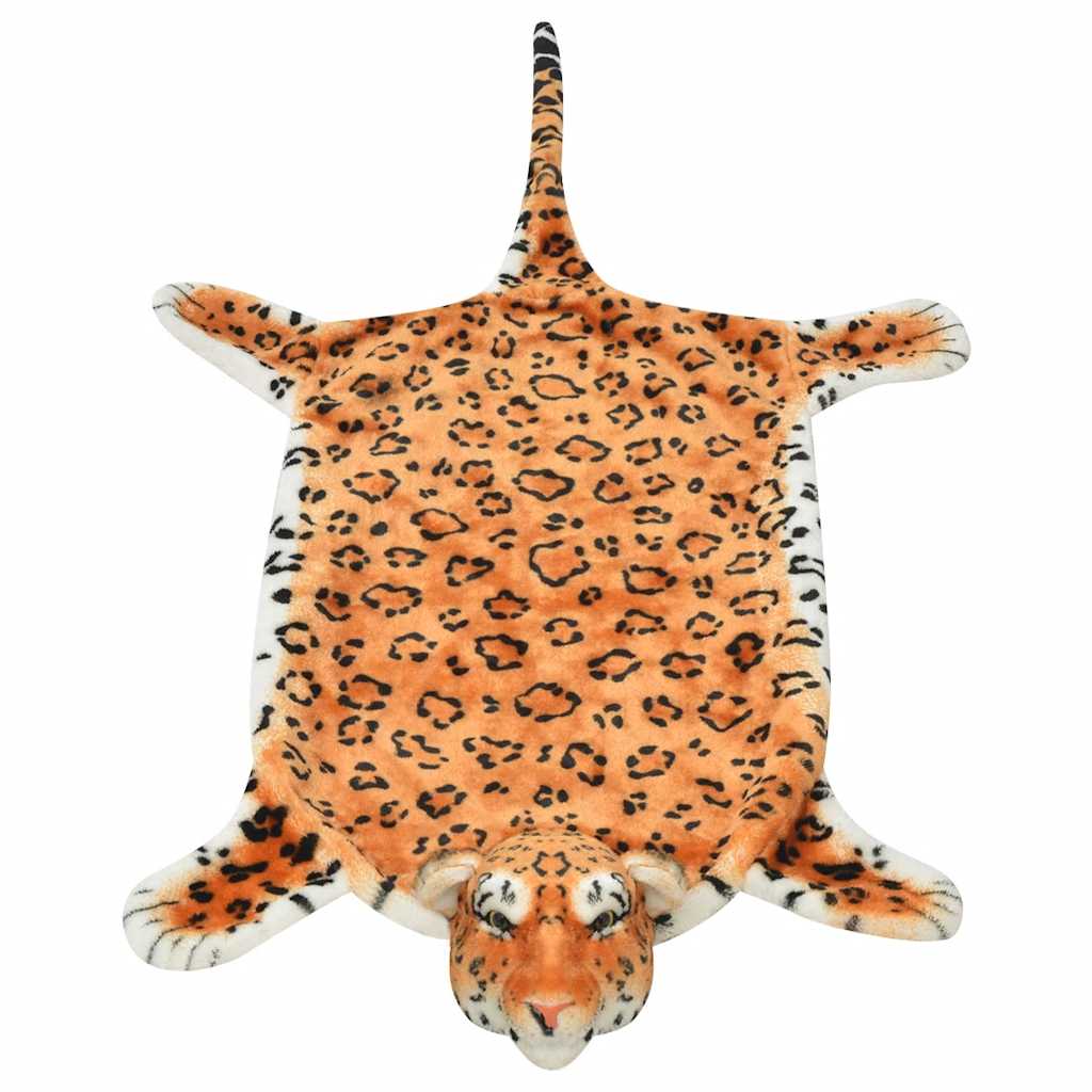 80170 vidaXL Leopard Carpet Plush 139 cm Brown