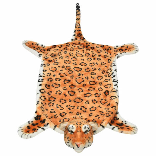 80170 vidaXL Leopard Carpet Plush 139 cm Brown