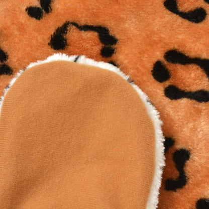 80170 vidaXL Leopard Carpet Plush 139 cm Brown
