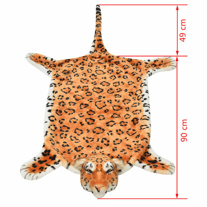 80170 vidaXL Leopard Carpet Plush 139 cm Brown