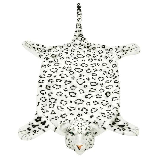 80171 vidaXL Leopard Carpet Plush 139 cm White