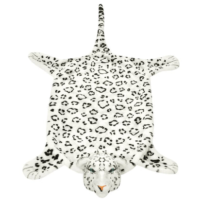 vidaXL Leopard Carpet Plush 139 cm White