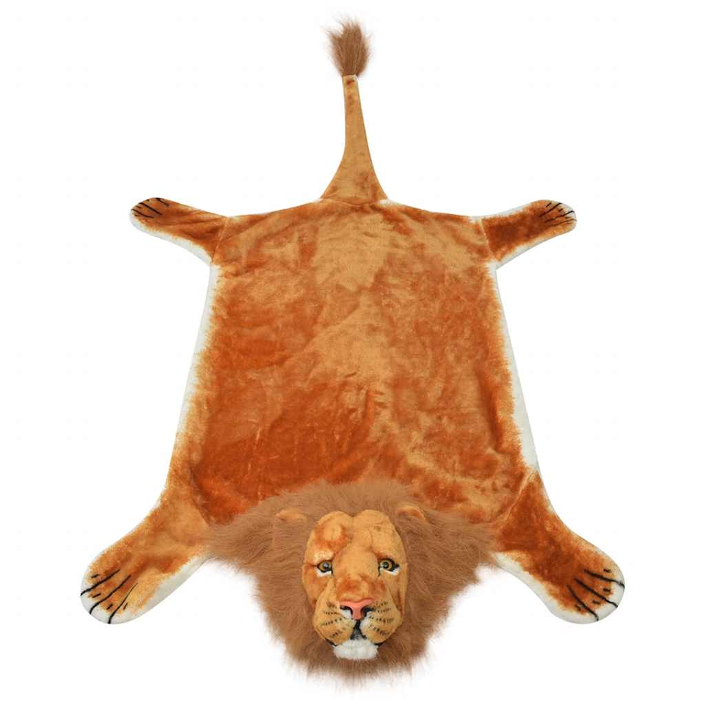 80172 vidaXL Lion Carpet Plush 205 cm Brown