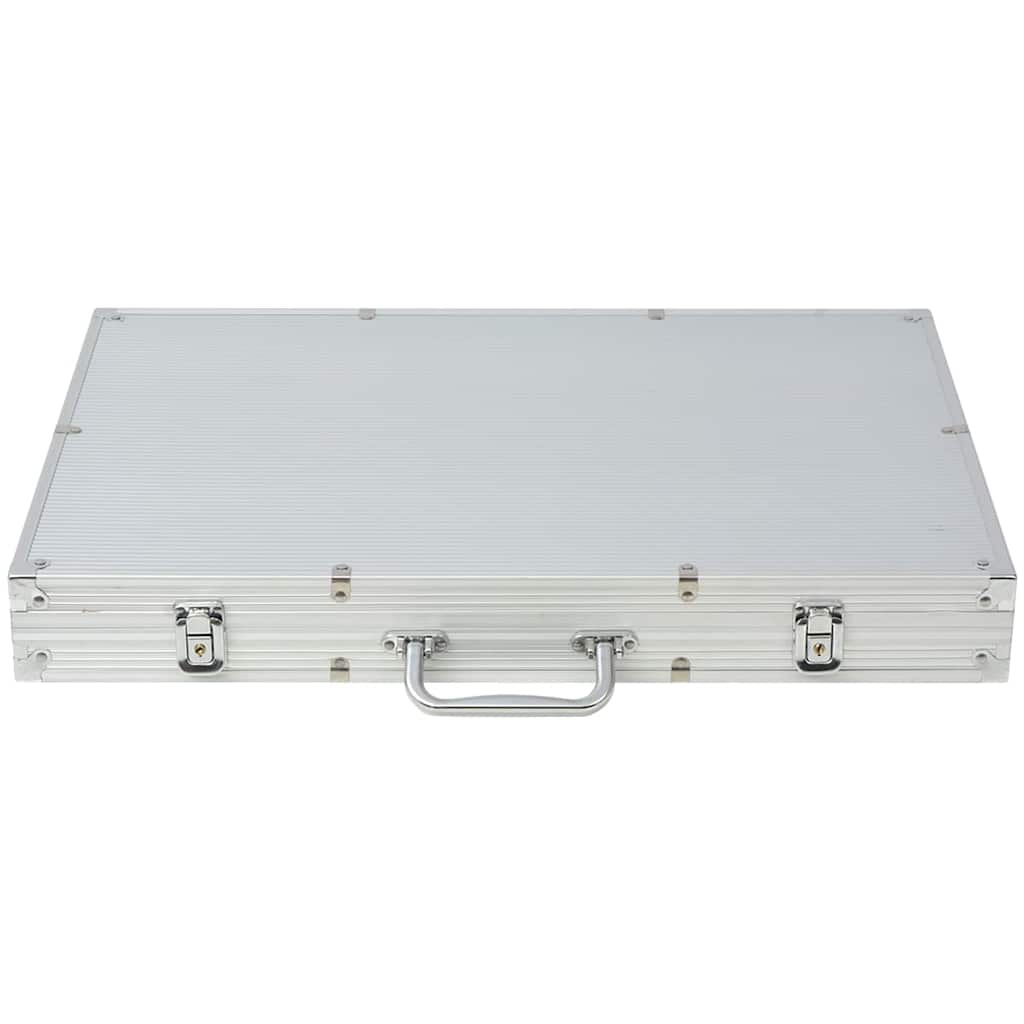 80181 vidaXL Poker Set with 1000 Chips Aluminium