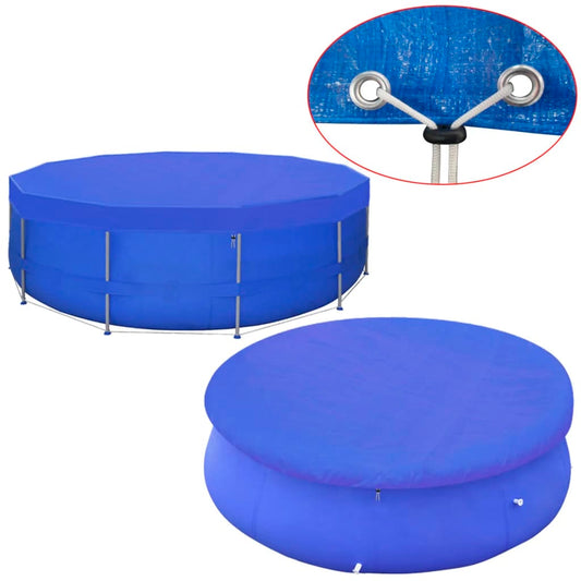 91151 vidaXL Pool Cover PE Round 460 cm 90 g/m²