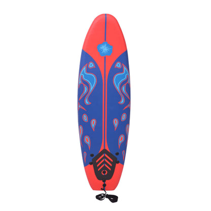 91258 vidaXL Surfboard Blue and Red 170 cm