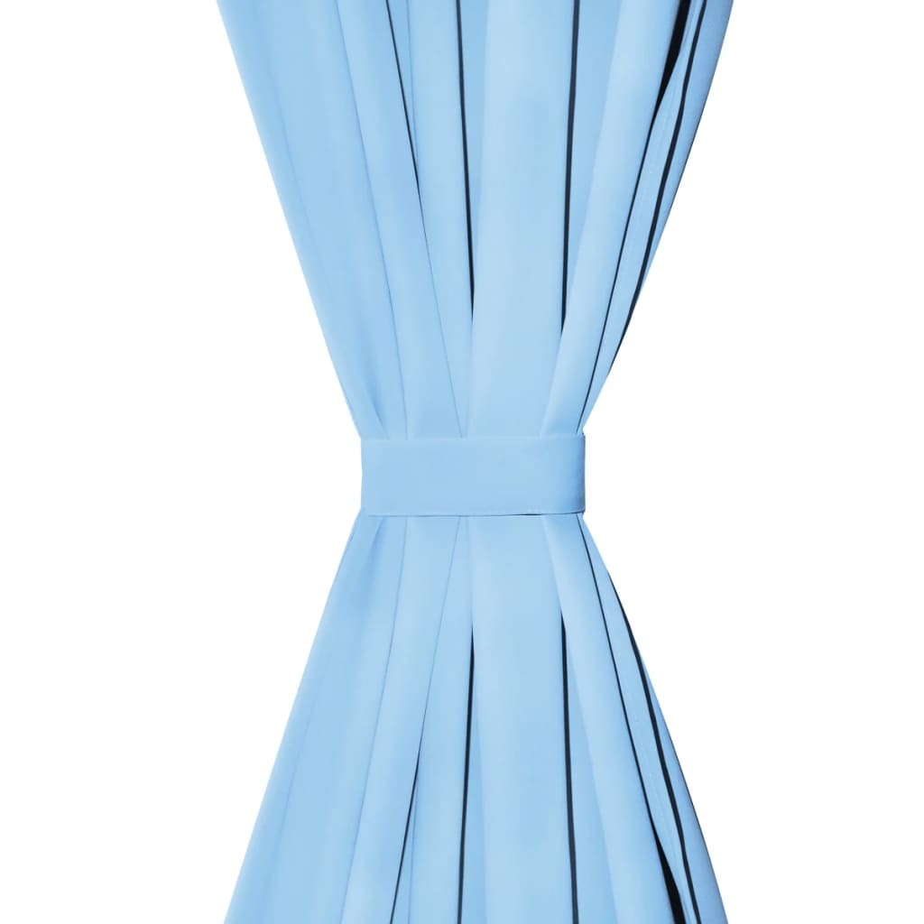 132209 vidaXL Blackout Curtain with Metal Eyelets 270x245 cm Turquoise
