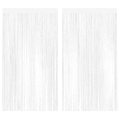 vidaXL String Curtains 2 pcs 100x250 cm White