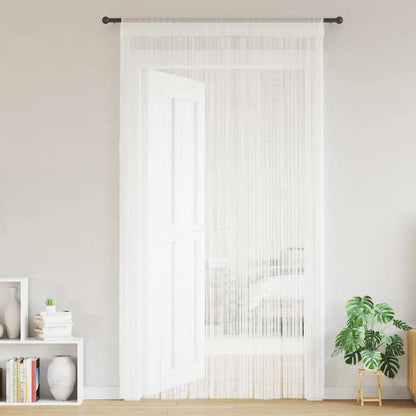 vidaXL String Curtains 2 pcs 100x250 cm White