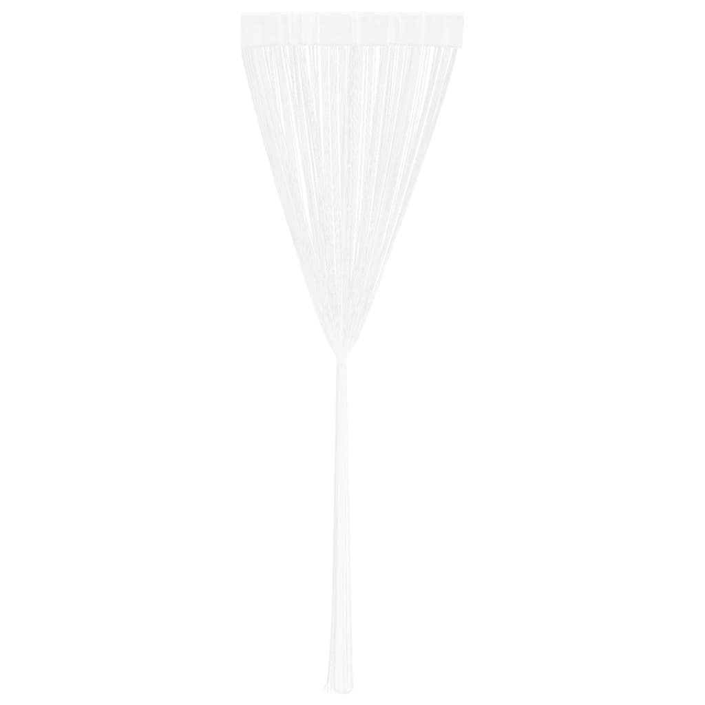 vidaXL String Curtains 2 pcs 100x250 cm White