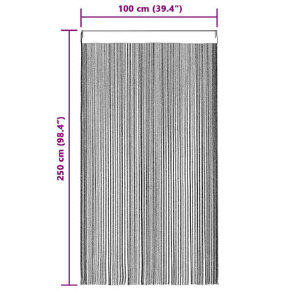 vidaXL String Curtains 2 pcs 100x250 cm White
