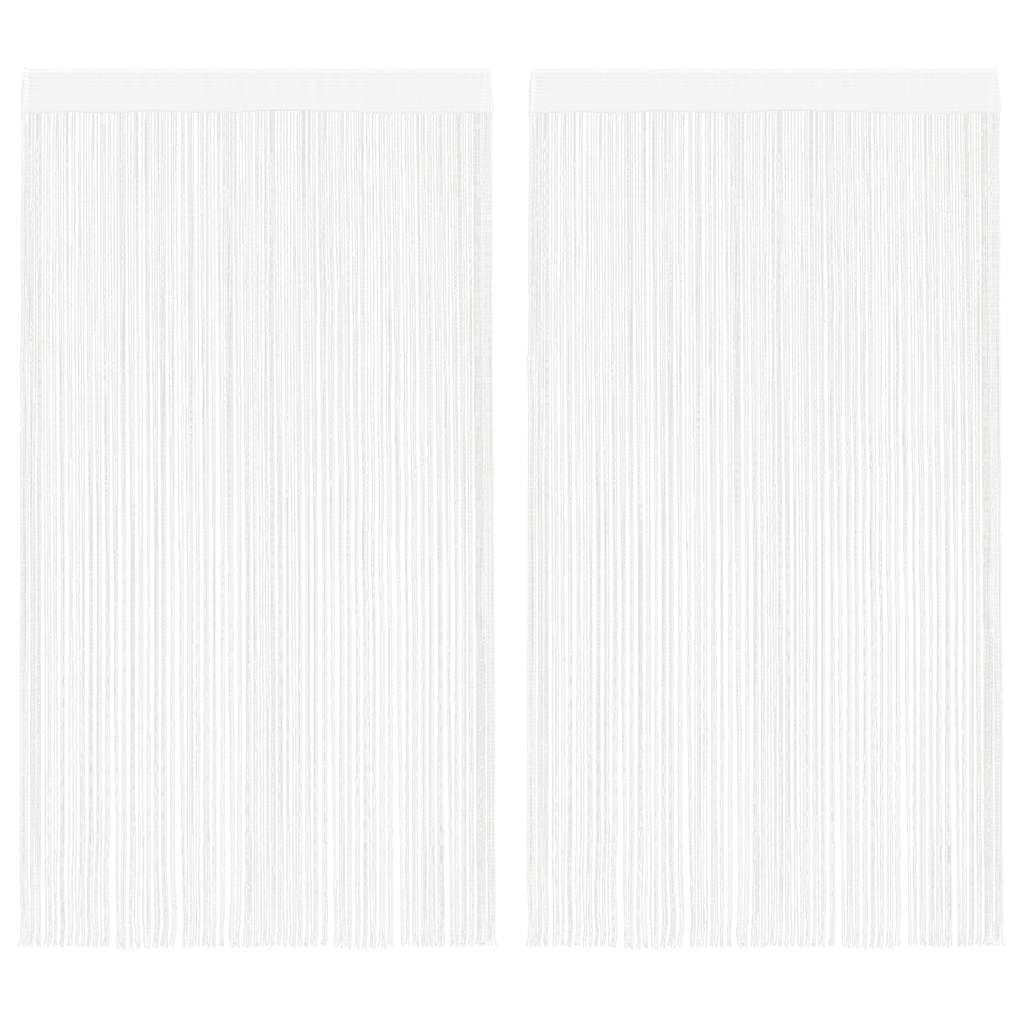 vidaXL String Curtains 2 pcs 140x250 cm White