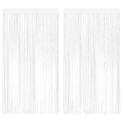 vidaXL String Curtains 2 pcs 140x250 cm White