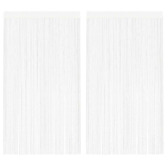 132399 vidaXL String Curtains 2 pcs 140x250 cm White