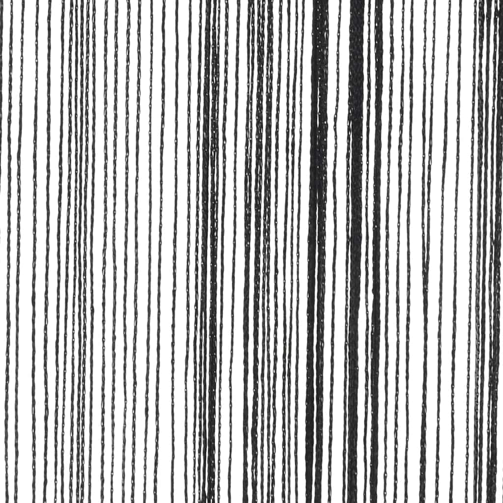 vidaXL String Curtains 2 pcs 100x250 cm Black