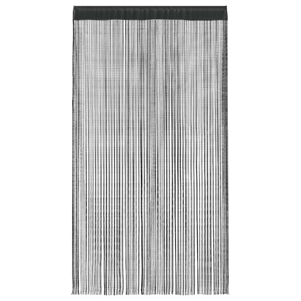 vidaXL String Curtains 2 pcs 140x250 cm Black