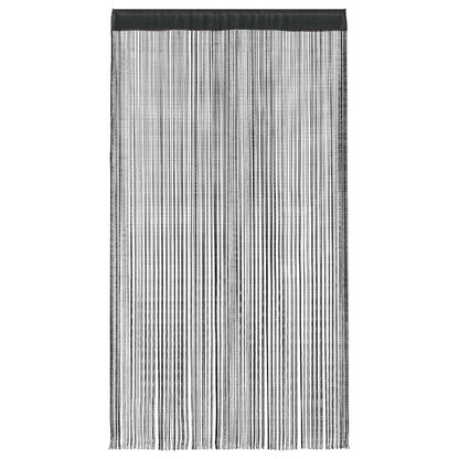 vidaXL String Curtains 2 pcs 140x250 cm Black