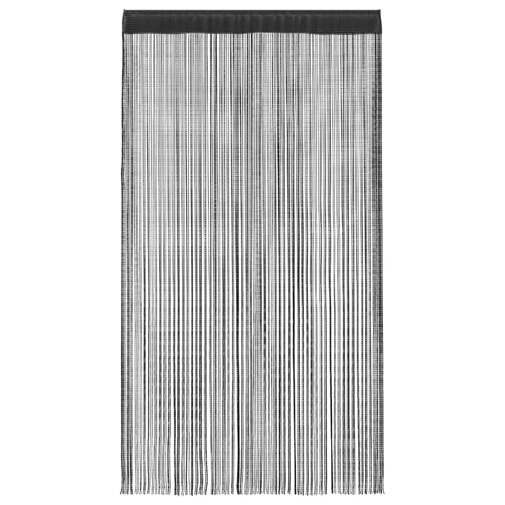 132401 vidaXL String Curtains 2 pcs 140x250 cm Black