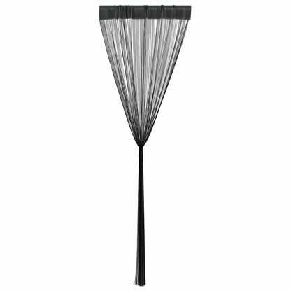 132401 vidaXL String Curtains 2 pcs 140x250 cm Black