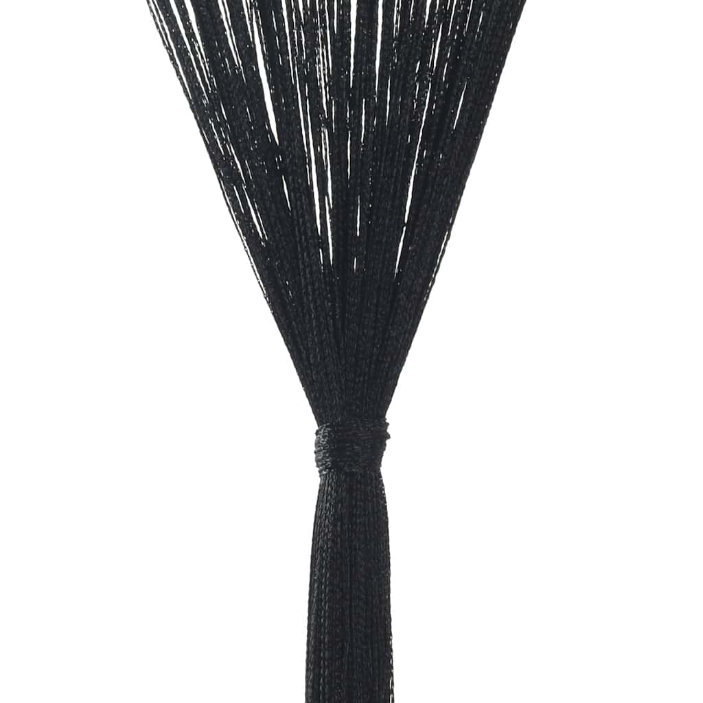 vidaXL String Curtains 2 pcs 140x250 cm Black