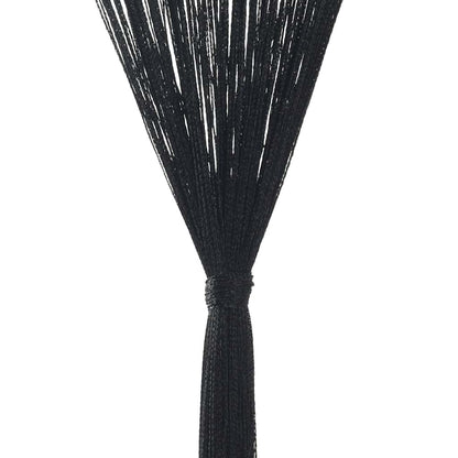 vidaXL String Curtains 2 pcs 140x250 cm Black