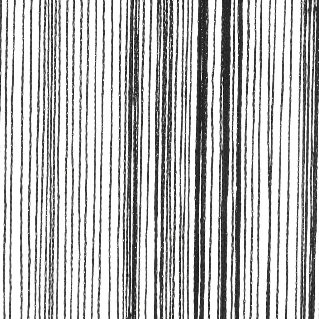132401 vidaXL String Curtains 2 pcs 140x250 cm Black