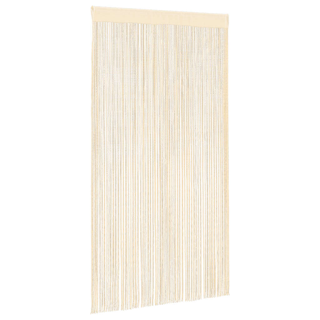 vidaXL String Curtains 2 pcs 100x250 cm Cream