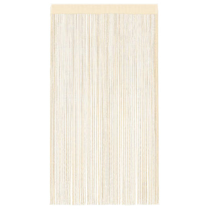 vidaXL String Curtains 2 pcs 100x250 cm Cream