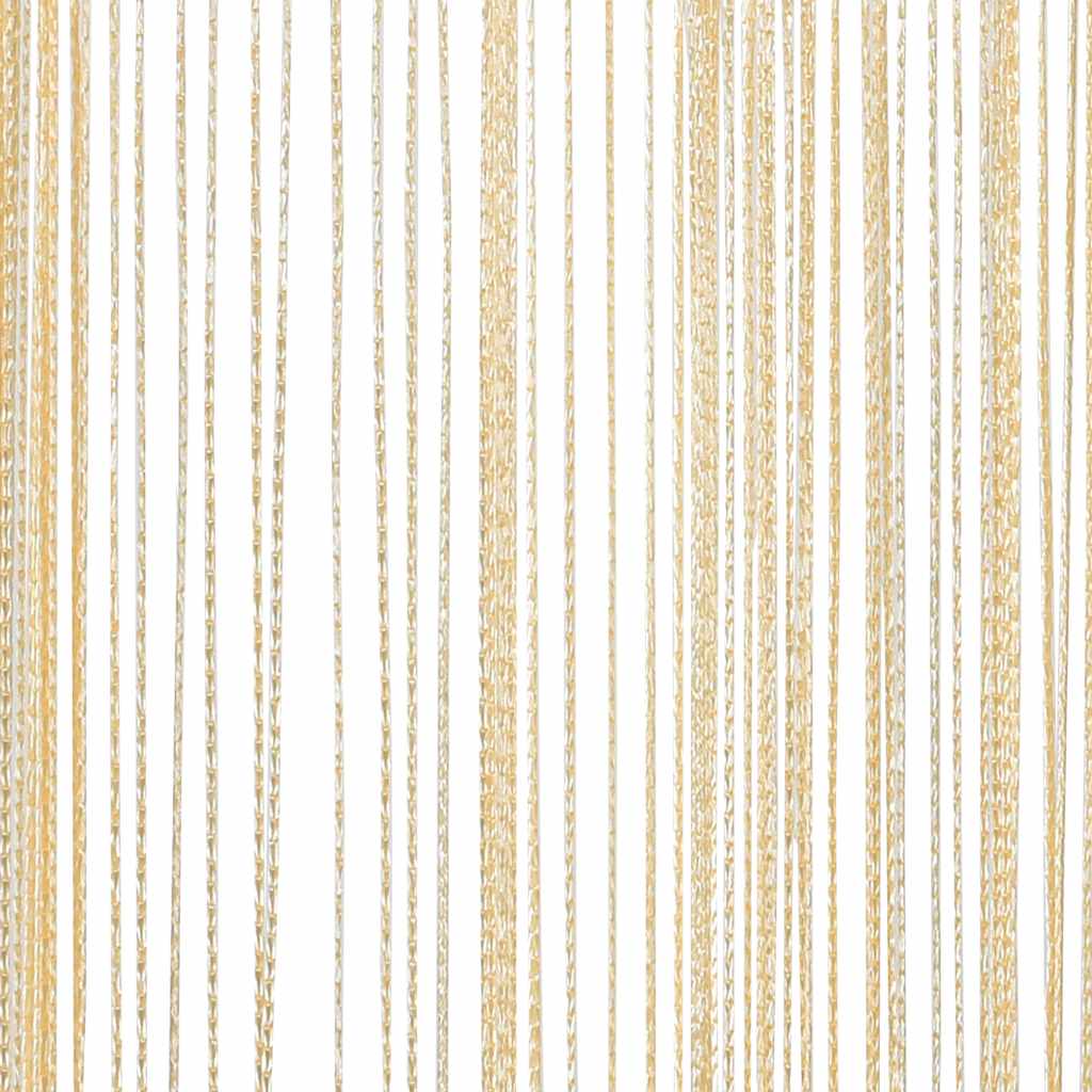 vidaXL String Curtains 2 pcs 100x250 cm Cream