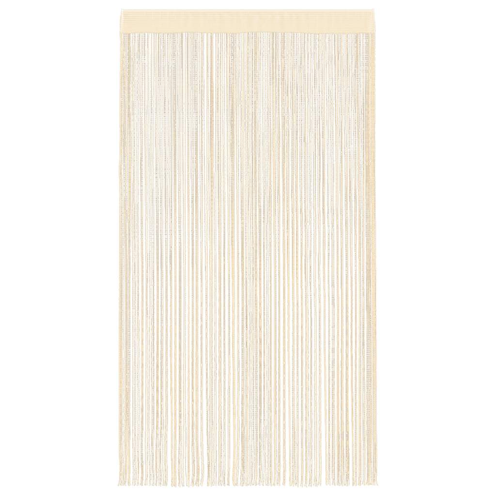 vidaXL String Curtains 2 pcs 140x250 cm Cream