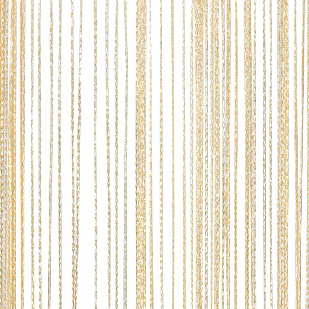 vidaXL String Curtains 2 pcs 140x250 cm Cream