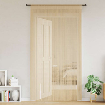 vidaXL String Curtains 2 pcs 100x250 cm Beige