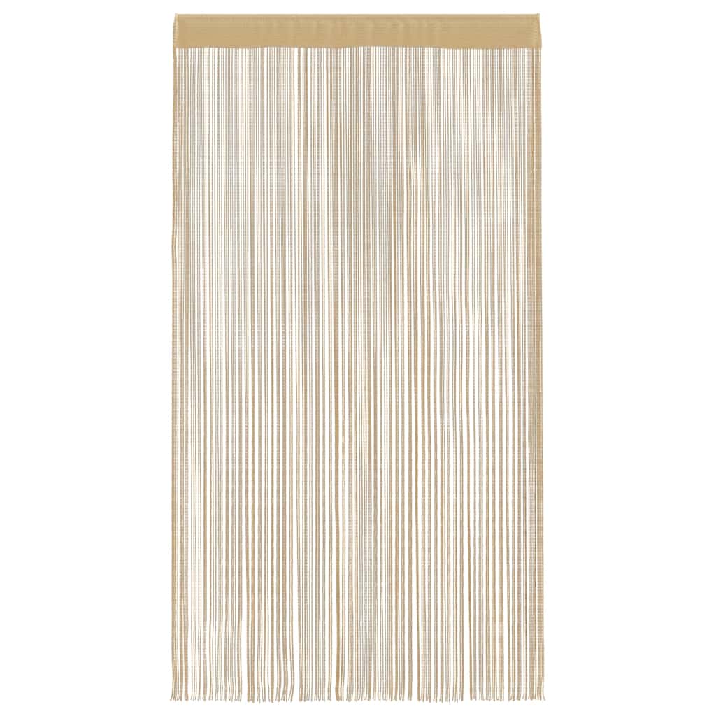 vidaXL String Curtains 2 pcs 100x250 cm Beige