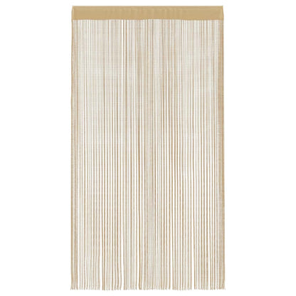 vidaXL String Curtains 2 pcs 100x250 cm Beige